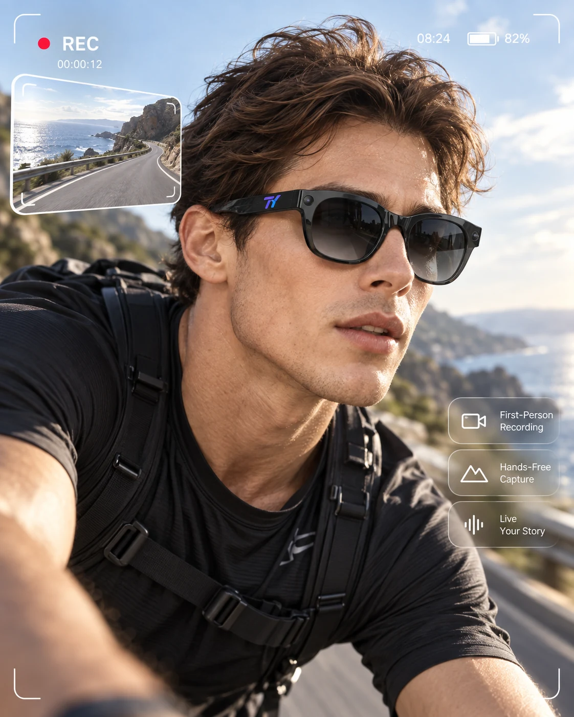 AI glasses used for hands-free capture