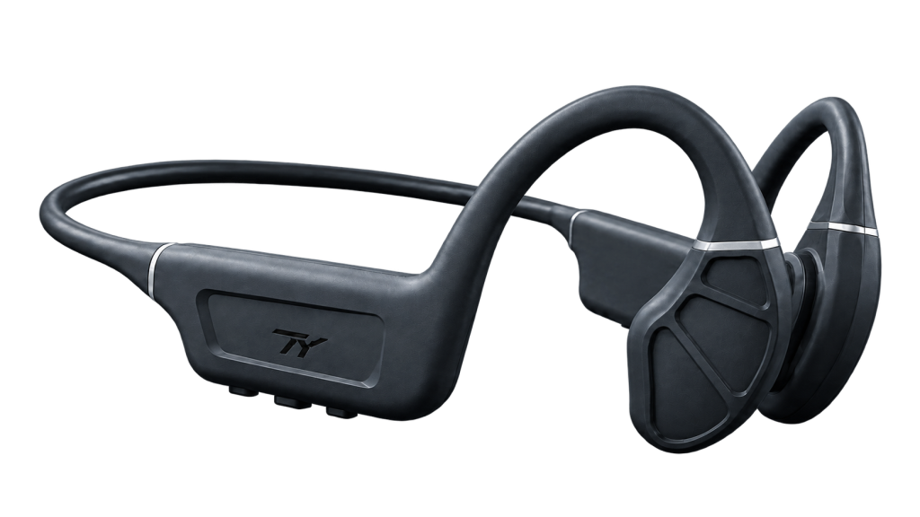 TY Swim Pro graphite headphones — transparent product image