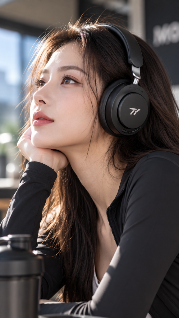 ANC Headphones listening scene